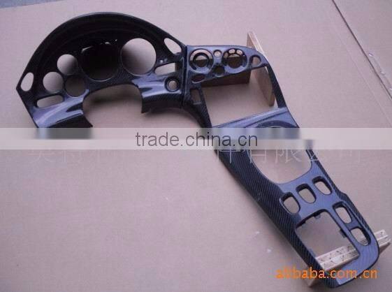 Carbon fiber 4pcs Interior Replacement Guage Hood Radio Surroundings for 1993-1996 Mazda RX7 FD3S LHD CF