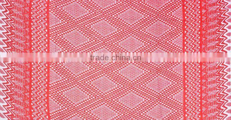 plaid red color infinity 100% polyester scarf