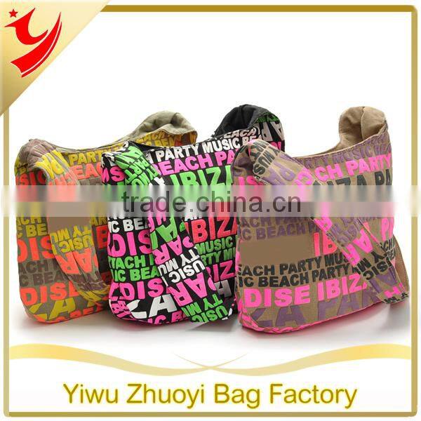 Promotional Blister Printing Canvas Messenger Bags with Emboss Printing