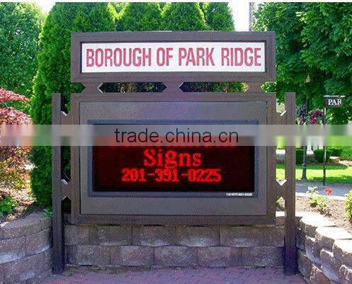 waterproof Semi-outdoor tri-color high brightness Led moving message display sign