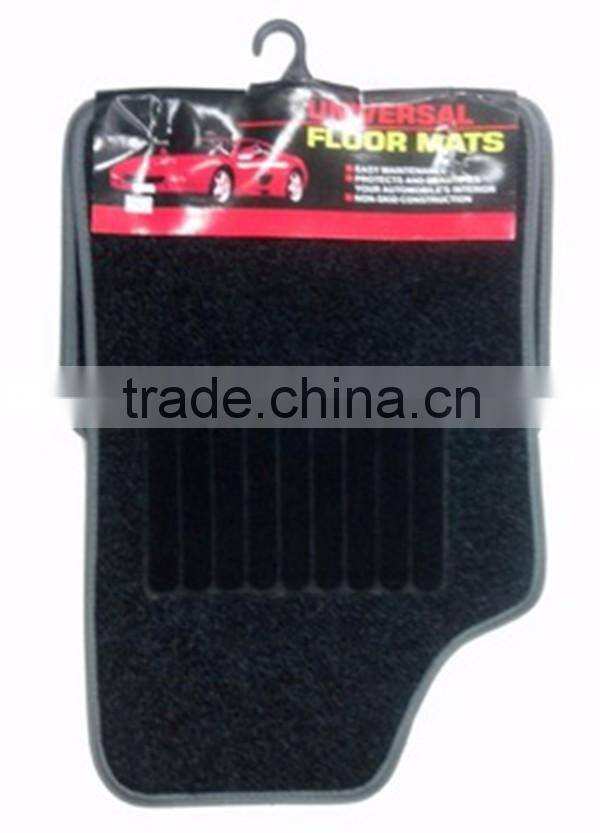 Samples Welcome Promotion Universal Non Skid Black Fur Carpet Car Floor Mat for Direct Sale