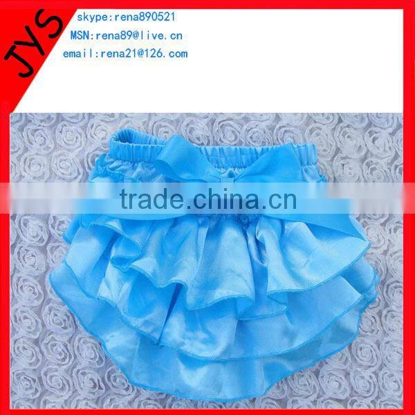 Light pink cotton lace baby bloomers with ruffle