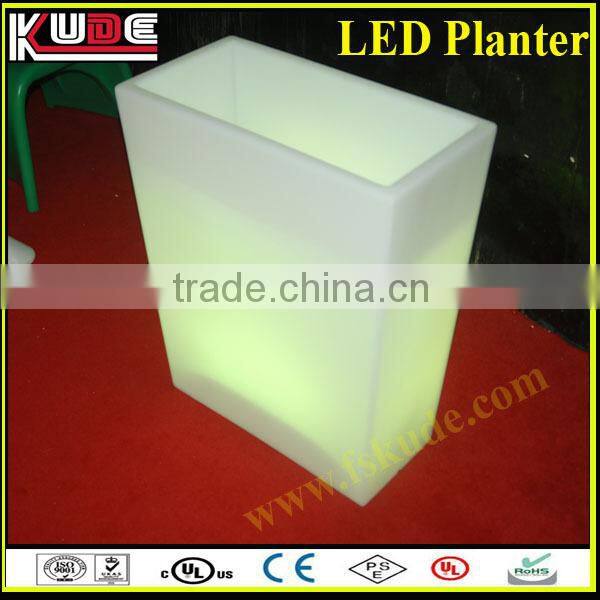 rechargeable remote control garden decoration led plastic flower pot