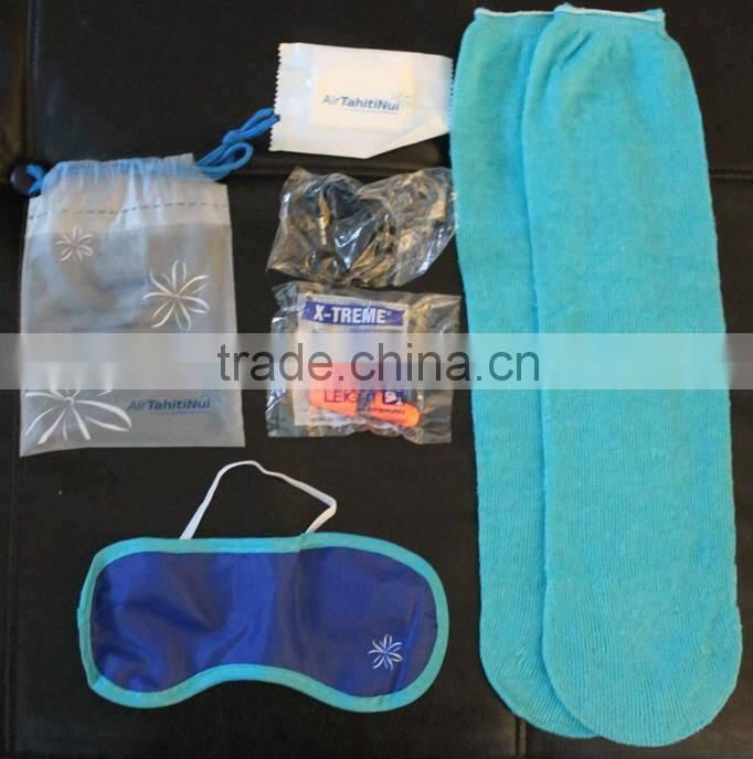 Luxury airlines travel kit with pvc bag