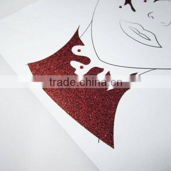 Day of dead floral skull face sticker glitter holiday face tattoo for halloween party factory