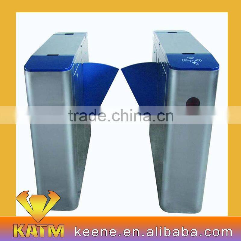 Optical Turnstile Pedestrian Barrier Gate Flap Barrier Gate With TCP/IP And RFID Reader