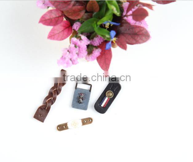 The Best Design Embossed Logo Metal Leather Labels / Metal Leather Patches