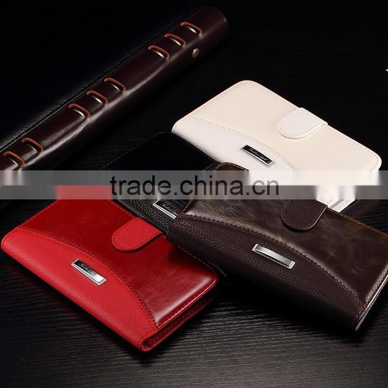 Luxury litchi texture wallet leather case for lenovo s850
