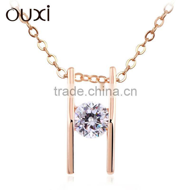 OUXI Fashionable statement necklace made with Austrian crystal 10557/10558