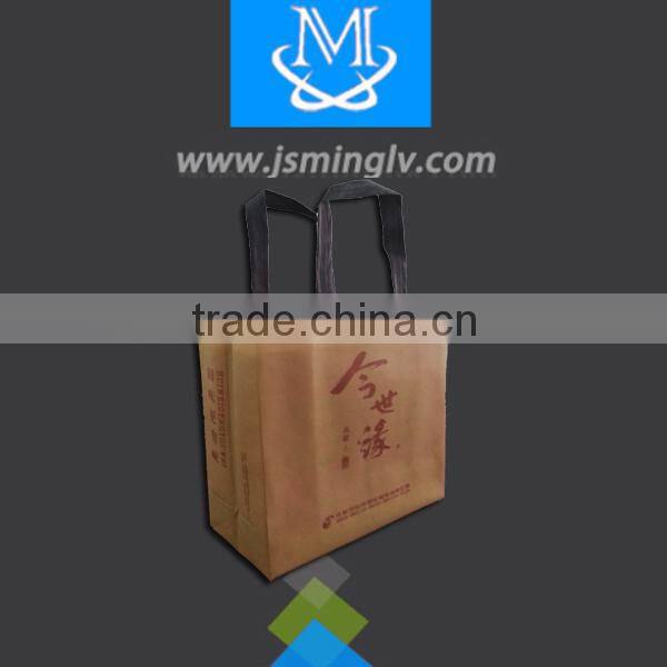 2016 top sale non woven promotion wine shopping bag