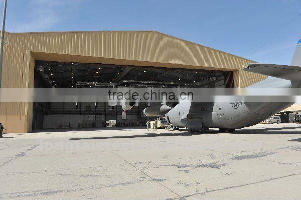 prefabricated metal airplane hangar