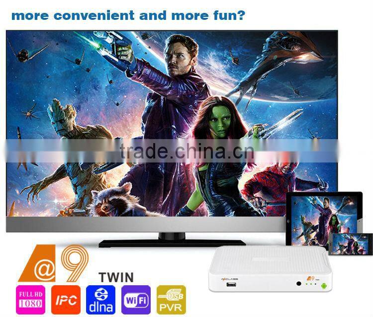 New Dual Core A9 Android + DVB S2 Satellite Receiver TV Box 1080P WIFI