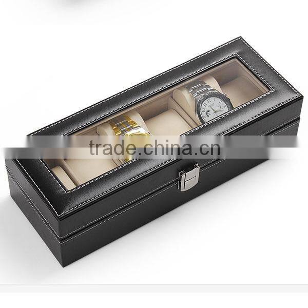 Leather 6 Slots Watch Packaging Box with Good Quality
