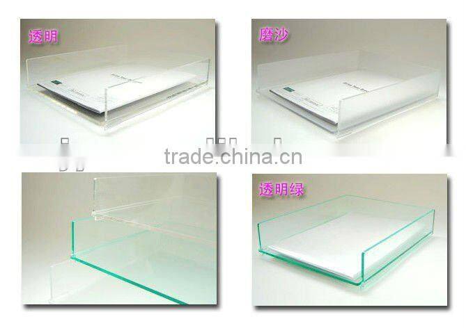 acrylic book magazine file paper storage tray holders & racks