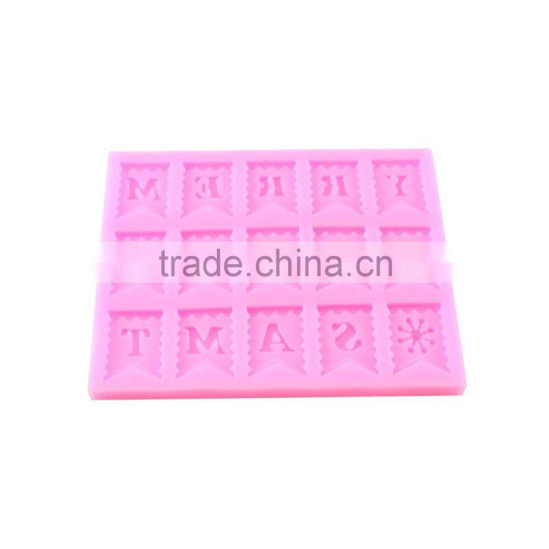 Cake Decoration Captial Letter Flag Silicone Candy Mould