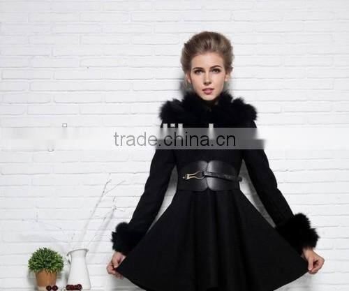Italian Long Elegant Coat Europe Stylish Fur Coat