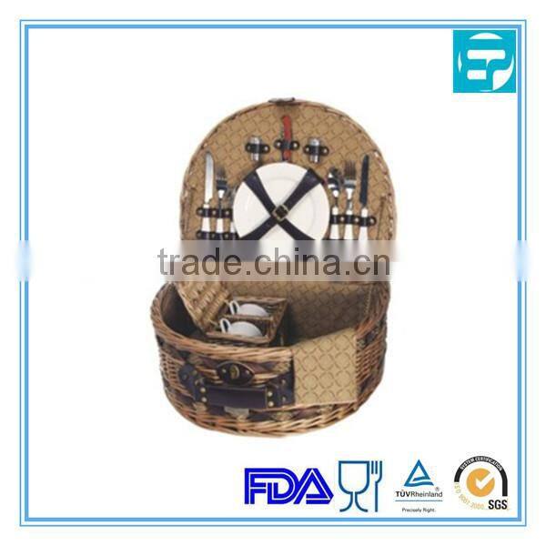 stainless steel customized picnic wallet with basket