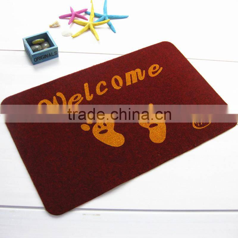 dust remove door mat anti slip printing embroidered rugs