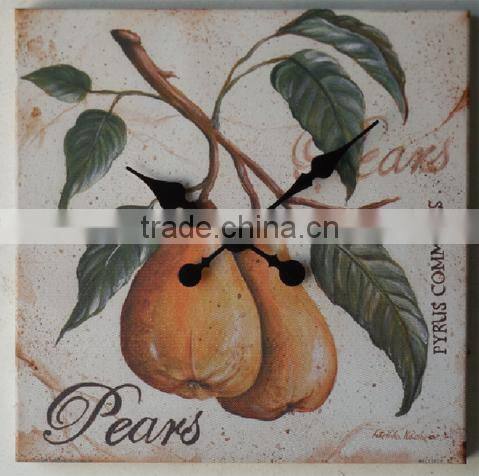 Unique oil painting cheap large wall clock