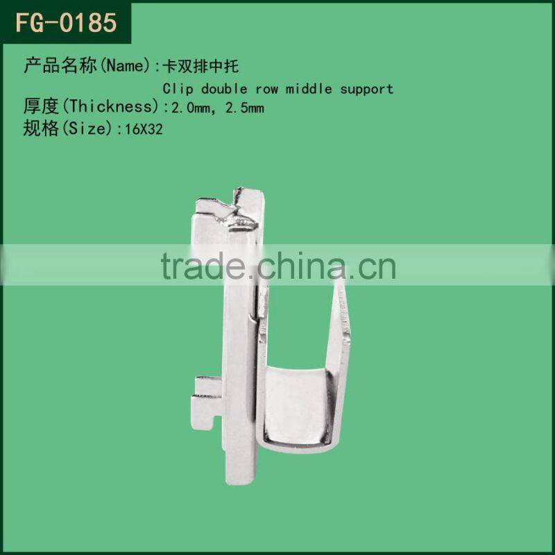 Card double row support bracket for glass or wood