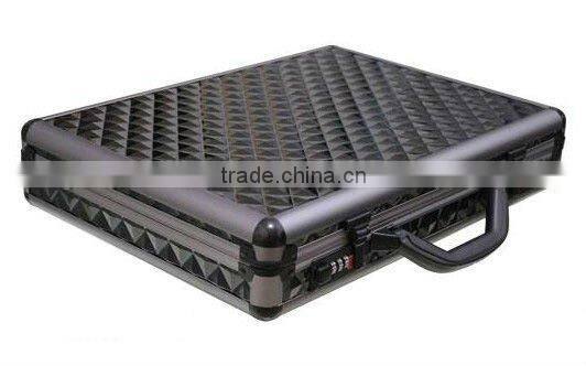 BRAND NEW BLACK ALUMINUM LAPTOP NOTEBOOK ATTACHE HARD CASE