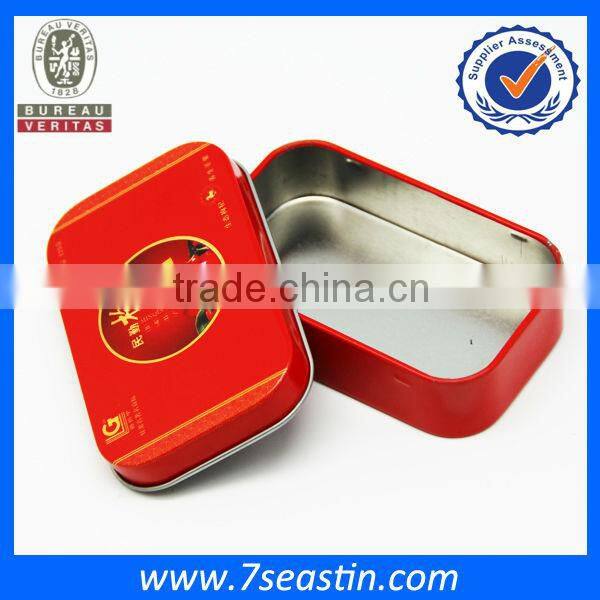 Rectangle empty gift card tin box