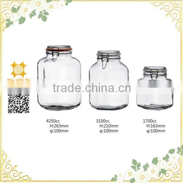 2015 New design wholesales glass food storage jar