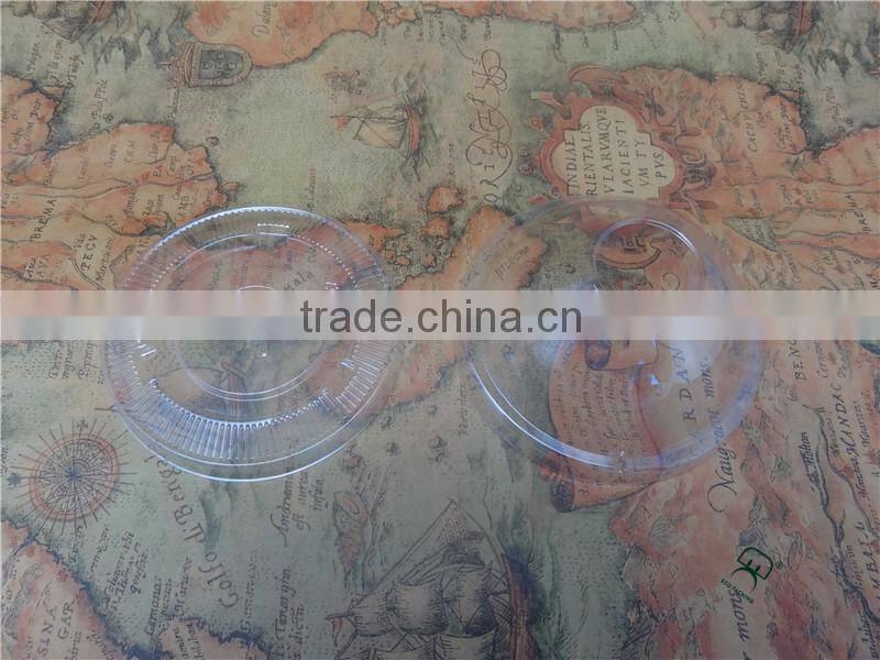 Disposable food grade reusable PET clear plastic ice cream cup with lid