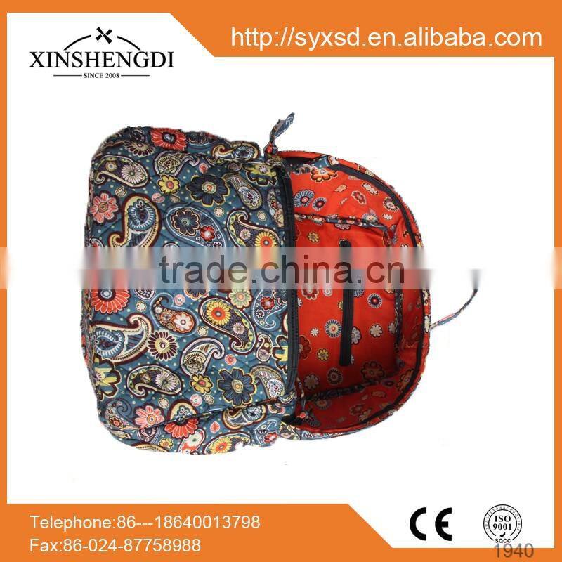 loptop backpacks,100% cotton quilted large capacity college backpacks,school bags