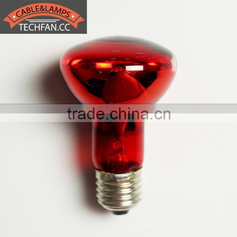 R63 vivarium heating lamp E26 E27 frosted/red/black/white/neodymium material 110V-230V 40W 60W