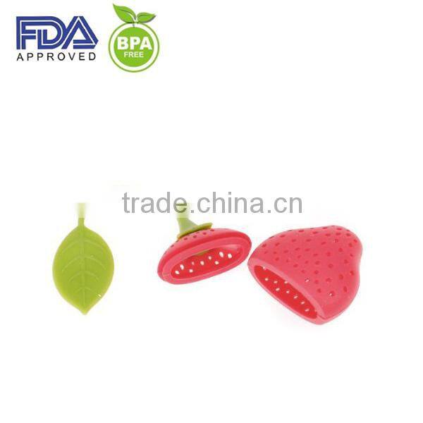 strawberry silicone tea bag,silicone tea strainer