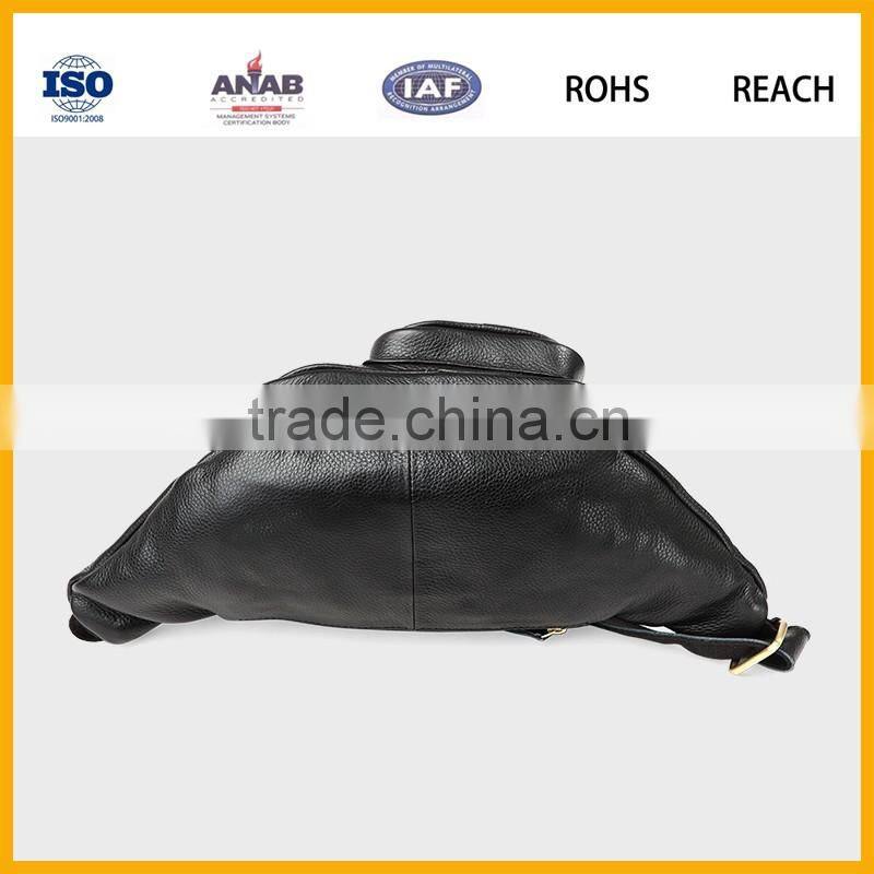 Promotional PU High Quality Elegant Multilayer Waist Bag for Man and Women