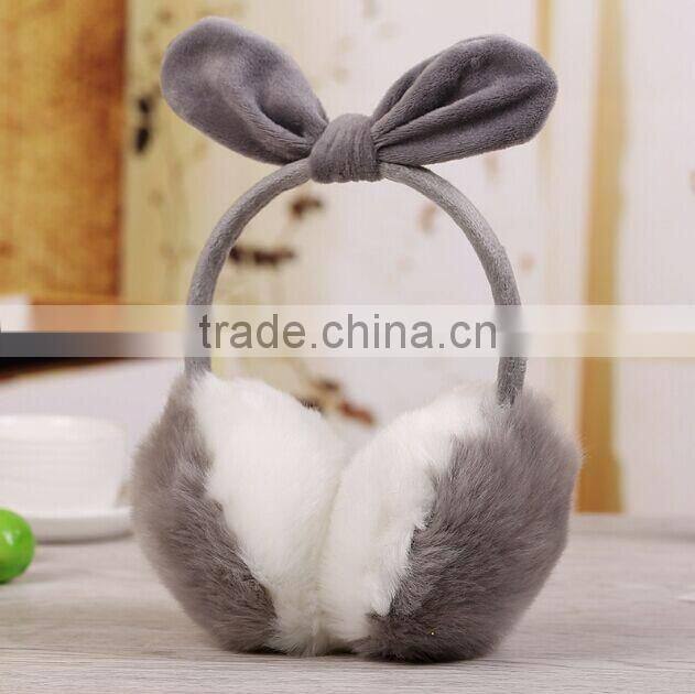 Two Colored Soft Cony Hair Kids Earmuffs