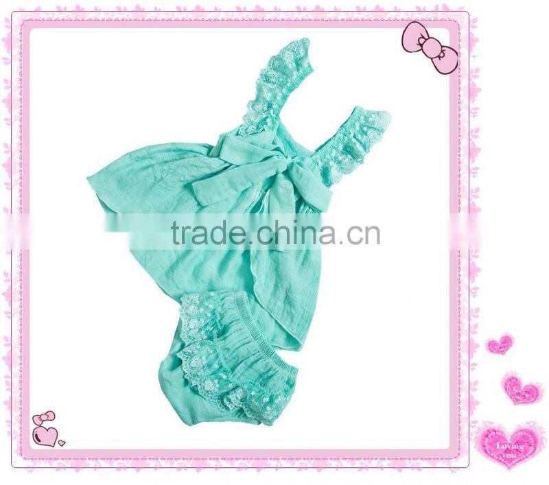 2016 new design Princess baby girls swing top set,children clohting set with lace shoulder straps,kids summer wear swing outfit