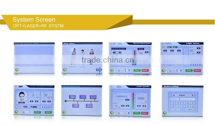 Professional ipl opt shr / RF / Laser ipl hair removal machine