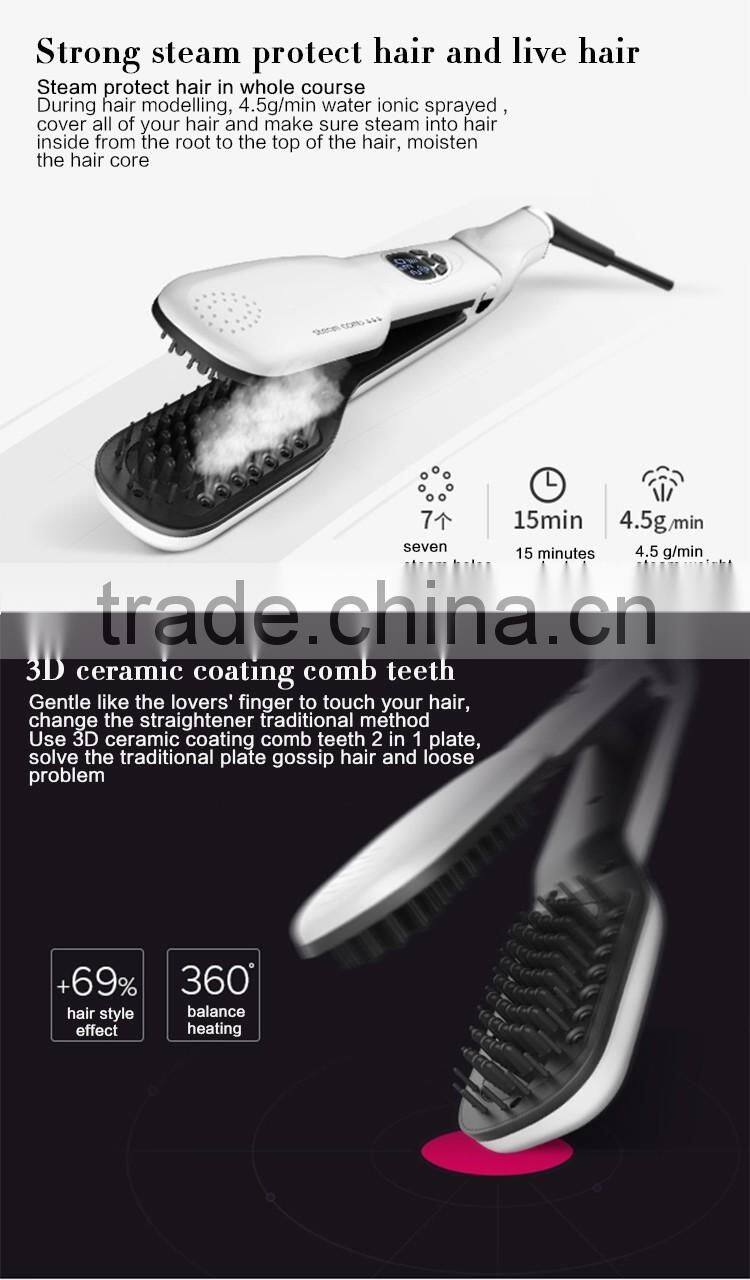 2016 Christmas best gift for female electric hair straightening brush