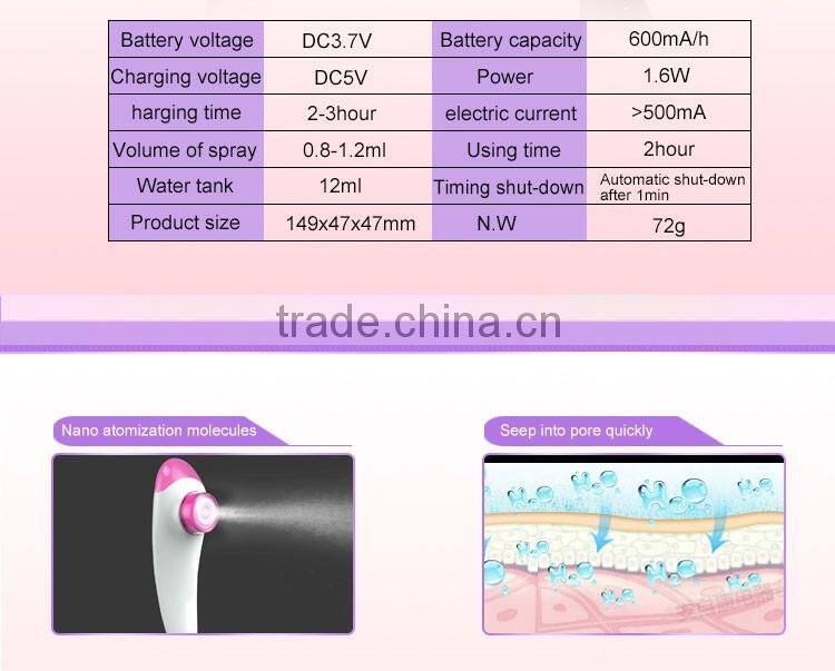 Handheld mini cold and hot facial steamer