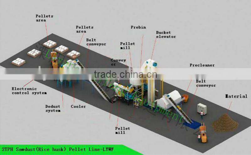 Turnkey eucalyptus bark pellet machine line for 20-30 tons per hour built inThailand