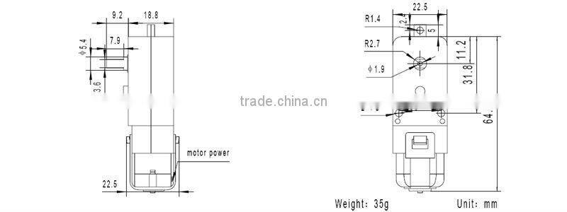 6v dc toy motor gear