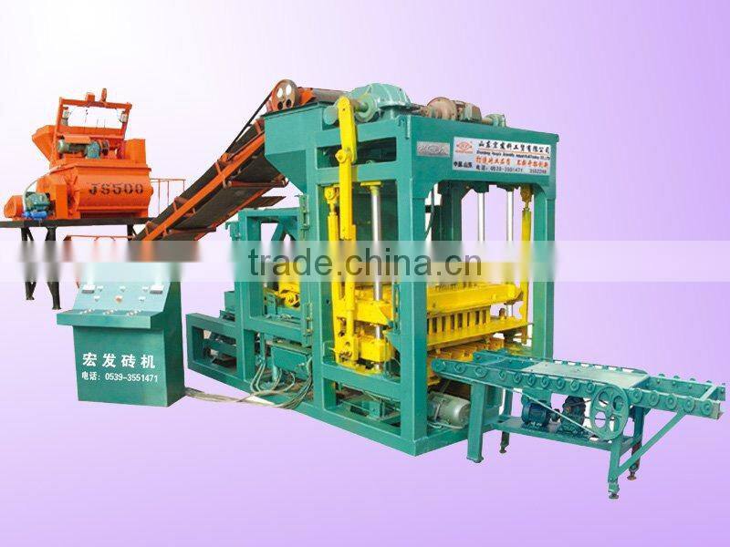 Ghana QTJ4-25 brick making machine,concrete hollow block machine,small scale block making machine