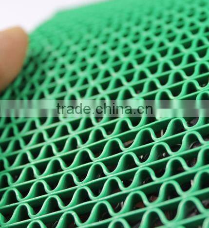 2016 New rolled plastic pvc vinyl zig zag mat flooring