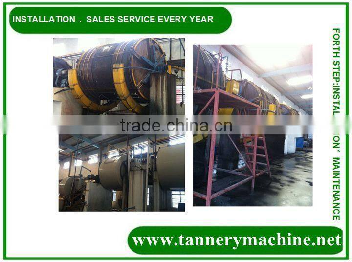 leather process goat skin tanning drum