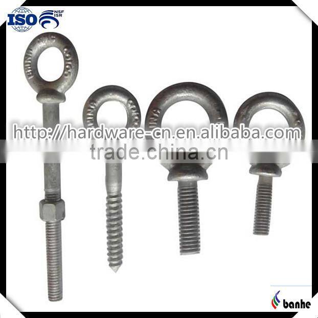 Marine hardware fasteners lifting eye bolt
