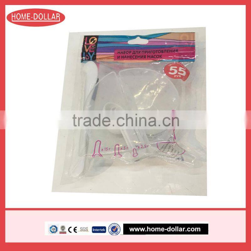 various color soft mask bowl for skin care with brush and spoon