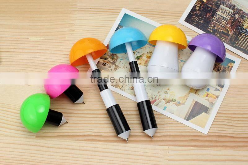 Advertising mushroom ball pen/printing own logo plastic ball pen/promotion ball pen