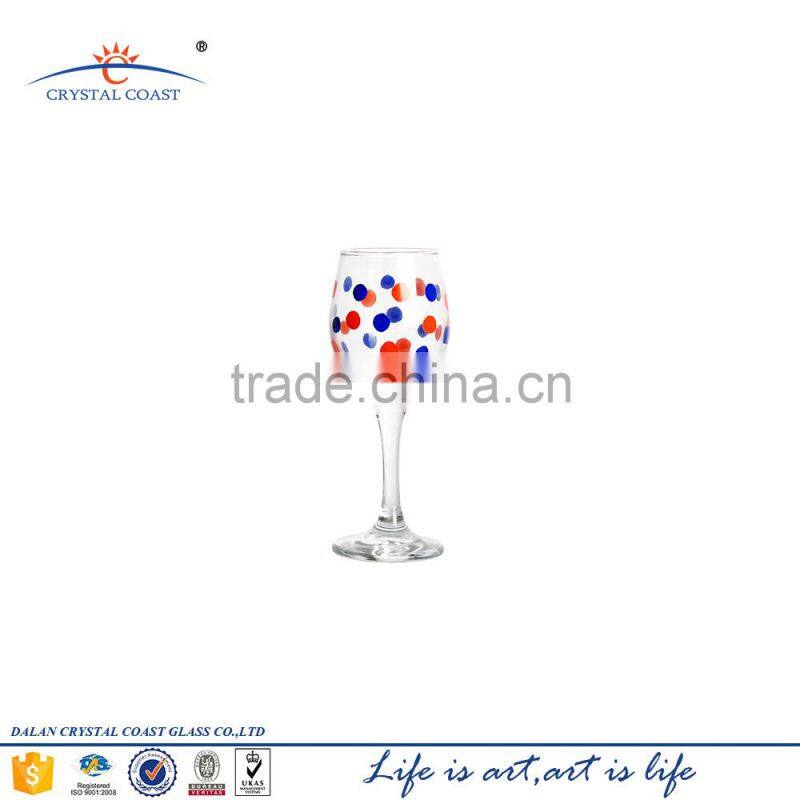 Wholesale high quality Handmade Spanish Long Stem Unique Bohemia Crystal Wine Glass