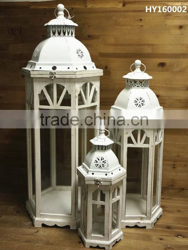 Factory Supply Antique Hanging Storm Customized Wooden Table Lanterns