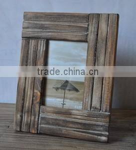 2016 new design 4X6" antique wooden spcling picture photo frame