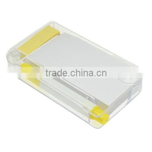 block-notes with magnifier,sticky notes and ballpen in plastic case