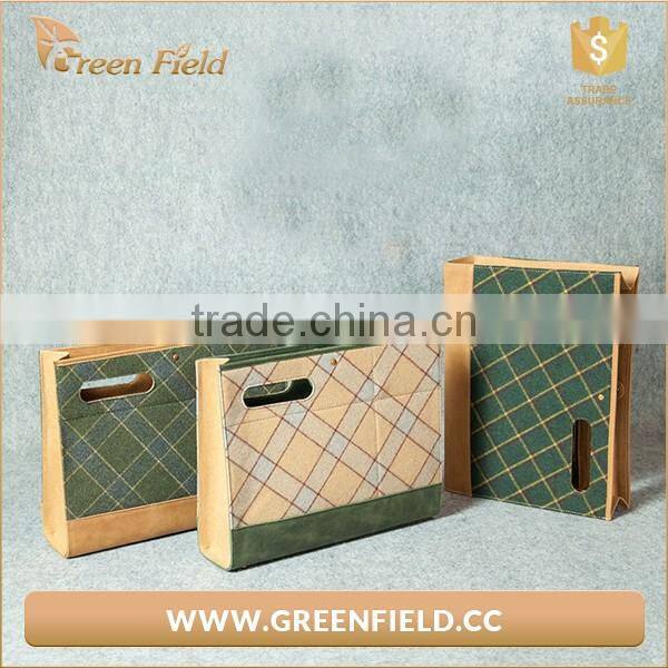 washable kraft paper Resuable Washable Brown Kraft Paper Bag Clutch Bag